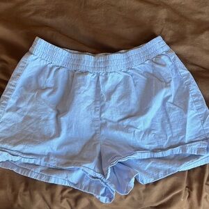 Baby blue stripped sleep shorts